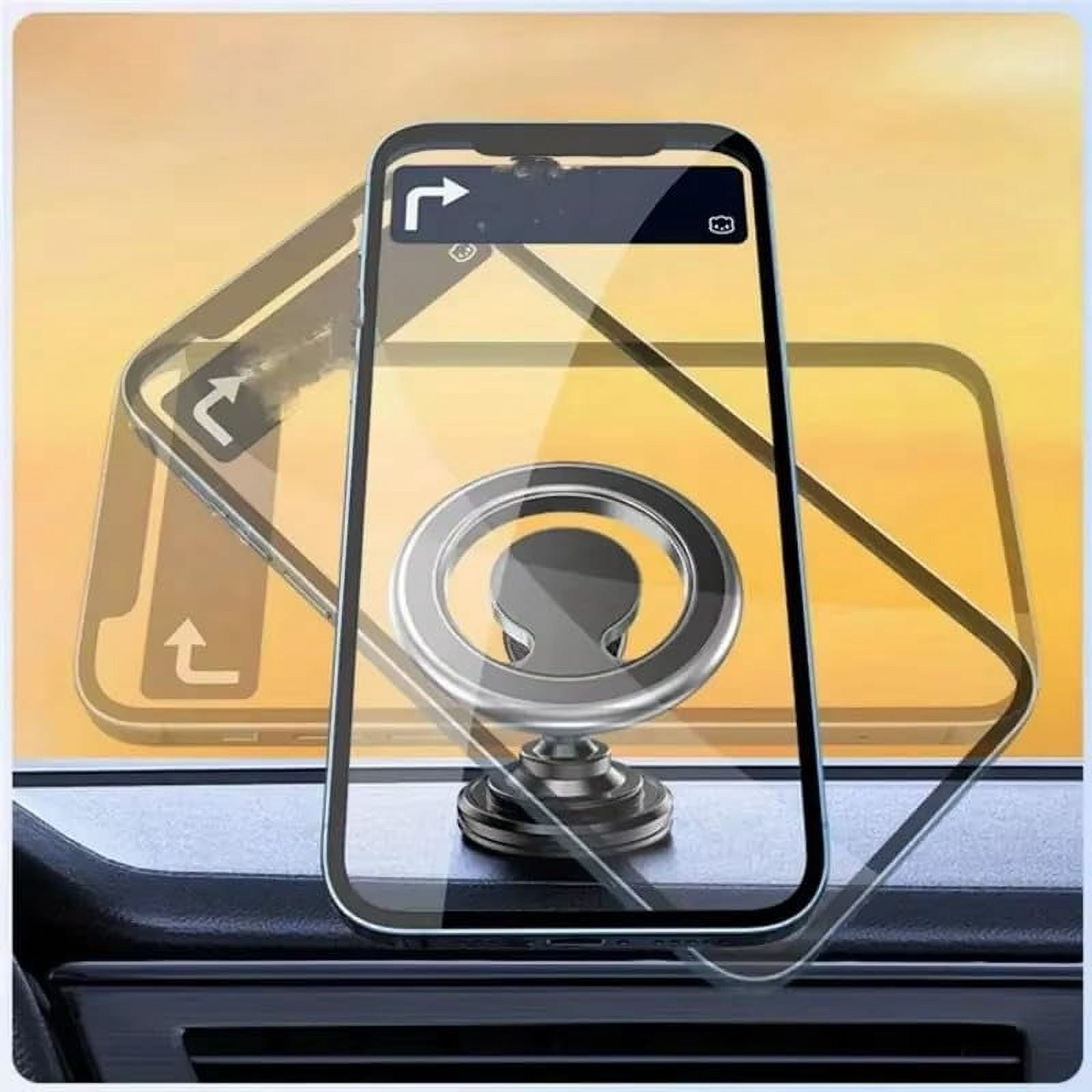 Car MountStrong Magnets Magnetic Phone Holder for Car Phone Holder Mount Truck Dash 360°Cellphone Holders for Your Car Accessories for Women Men iPhone 16 Pro 15 14 13Plus (2Silver, 7)