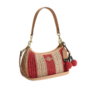 Coach Women's Teri Shoulder Bag With Stripes And Charm