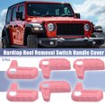 thumbnail image 2 of Unique Bargains 6 Pcs Housse de Poignée d'Interrupteur de Retrait de Toit Rigide pour Jeep Wrangler JL JLU 2018-2023 Rose, 2 of 7