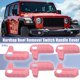 thumbnail image 2 of Cubierta de la manija del interruptor de extracción del techo rígido para Jeep Wrangler JL JLU 2018-2023 para la decoración del pestillo del panel Freedom Accesorios interiores 6 piezas rosa, 2 of 7