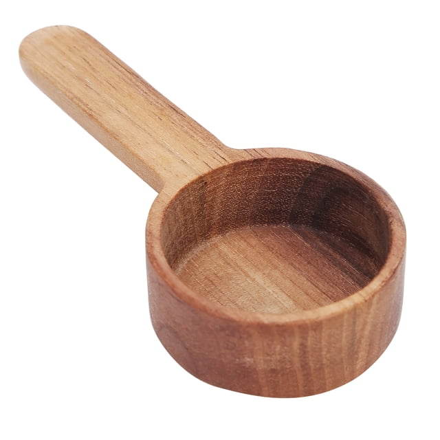 Coffee Spoon Wooden Measuring Spoon Size Optional Kitchen Soup Spoon(Short Handle 8g)