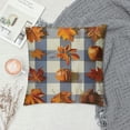 thumbnail image 2 of PHYHOO  Fall Buffalo Plaid Pumpkin Maple Leaves Pillow Covers Thanksgiving Decorations Autumn Farmhouse Outdoor Cushion Cases for Sofa Couch Home Decor, 2 of 5