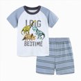 thumbnail image 4 of TOWED22 Toddler Baby Boy Summer Clothes Dinosaur Truck Print Crewneck Short Sleeve Tee Elastic Waist Cargo Shorts 2pcs Outfits(Light Gray,5-6 Y), 4 of 7