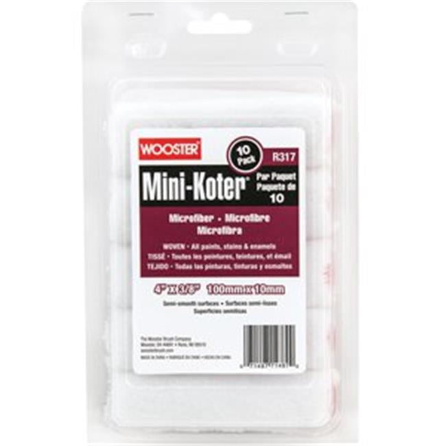 Wooster R317-4 4 x 0.375 in. Mini-Koter Microfiber Roller, Pack of 10
