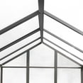 thumbnail image 3 of VEIKOUS 8' x 6' Greenhouse for Outdoor Heavy Duty Polycarbonate Garden Plants Greenhouse Kit w/ Aluminum Frame, Lockable Door and Window, Grey, 3 of 7