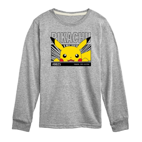 Pokémon - Peeking Pikachu - Kids Long Sleeve Tee