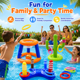 thumbnail image 5 of JoyStone Pool Toys Games Set, Floating Basketball Hoop Inflatable Cross Ring Toss Game Toys for Kids Adults, Summer Party Swimming Pool Water Games, 5 of 15