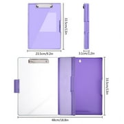 sixwipe Clipboard with Storage, 8.5x11 Heavy Duty Boards with 2 Storage Case and Compartment Translucent, Nursing Clipboard Folder Case for Office Supplies