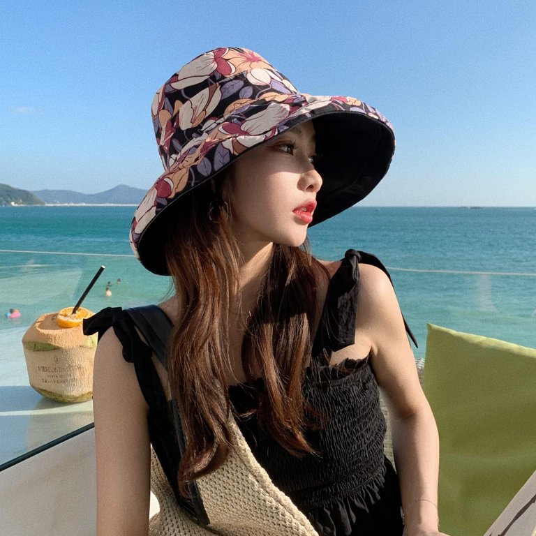 YooGuoGuo Women Summer Sun Hat Wide Brim Wired Edge Floral  display picture 1