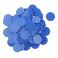 thumbnail image 1 of Paquete de 100 fichas de póquer de plástico para bingo, accesorio de juego de , 25 x 2 mm, plateado Azul Sunnimix fichas de póquer, 1 of 4