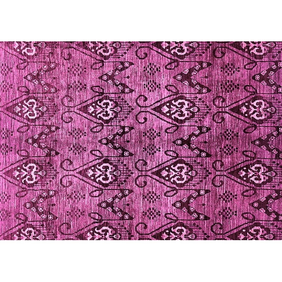 Ahgly Company Indoor Rectangle Abstract Pink Modern Area Rugs, 6' x 9'