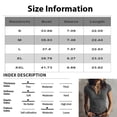 thumbnail image 3 of Women's Summer Short Sleeve Shirt Half Zip Ribbed Knit Casual Tee Top T Shirt Black S, 3 of 4