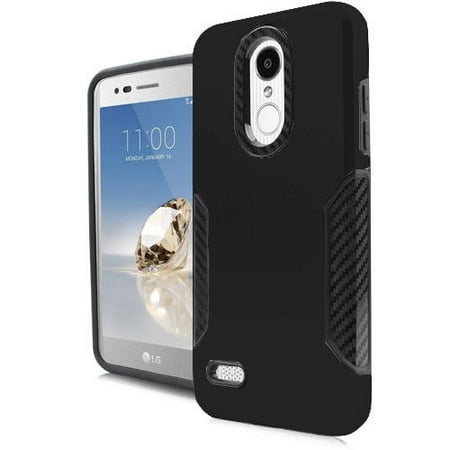 - For LG Tribute Dynasty Slim HYBRID Carbon Trim Hard Protector Case Phone Cover (Black)