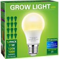 thumbnail image 2 of Briignite Bombillas de crecimiento, bombilla LED A19, bombilla de crecimiento de espectro completo, bombillas de plantas con base E26, bombilla de cultivo de 11 W equivalente a 100 W, luz de crecimien, 2 of 4