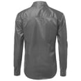 thumbnail image 2 of FashionOutfit Men's Roll Up Long Sleeve Button Down Shirt, 2 of 3