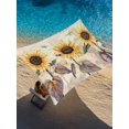 thumbnail image 2 of Sun Shade Sail 8'x10' Sunflower Rectangle Sun Shade Sails Canopy Waterproof Pink Rose Butterfly Flower Vintage Outdoor Sunshades Sand UV Block Cover Shades Cloth for Patio Backyard Garden Deck Porch, 2 of 9