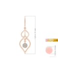 thumbnail image 2 of ANGARA Natural Diamond Cluster Double Drop Earrings in 14K Rose Gold for Women (Size-1.15mm| Color-K| Clarity-I3) | April Birthstone, Anniversary, Jewelry Gift for Women | Natural Diamond Earrings, 2 of 6