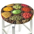 thumbnail image 3 of Haiem Spices And Herbs Cushion Round Bar Chair Seat Cover Bar Chair Cushion Covers Elastic Washable Bar Chair Cover,Protects from Scratches and Stains-13 inch, 3 of 7