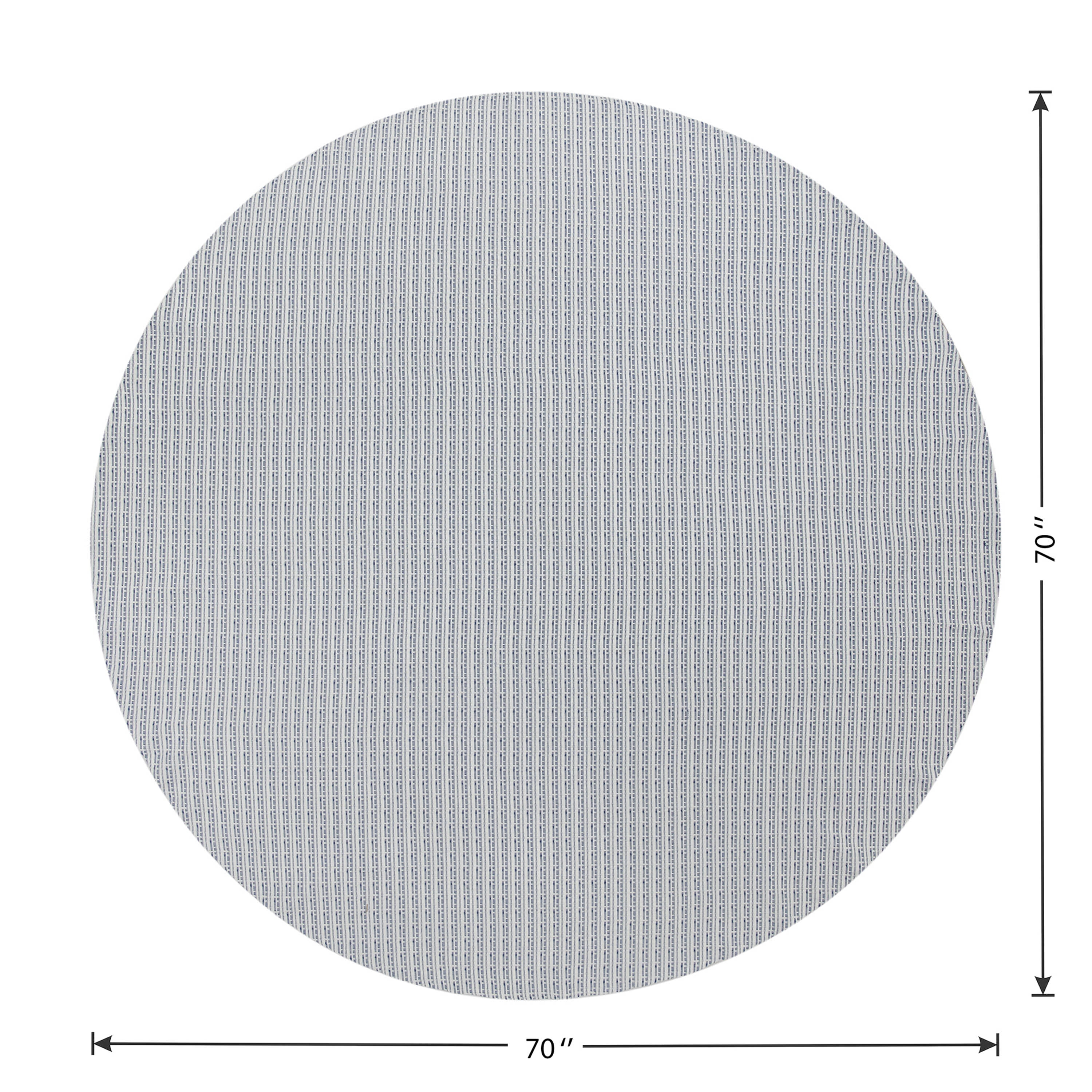 Mainstays Blue Plaid 70-Inch Round Tablecloth in Cotton Polyester Blend