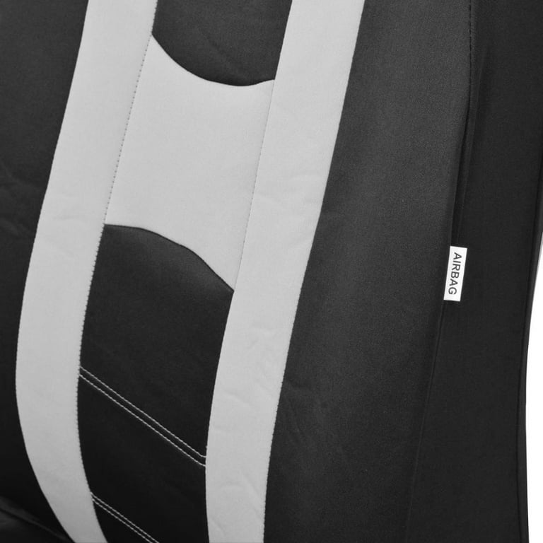 BDK carXS Forza Black/White Car Seat Covers Full Set, Two-Tone