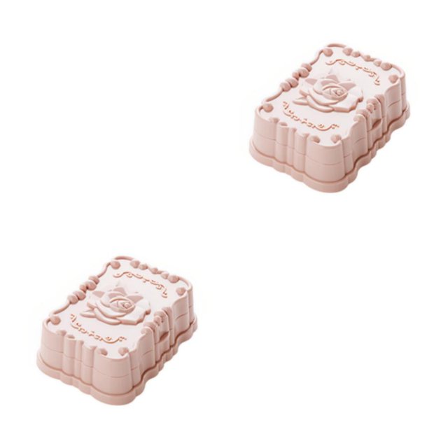 Ounissouiy Jabonera con patrón de rosas, contenedor de almacenamiento de drenaje, caja de plástico con flores, bandeja de ducha con fugas de Rosa 2piezas