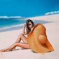 thumbnail image 3 of Oversized Beach Straw Hat for Women Fashion Large Wide Brim Visor Hats Summer Roll Up Floppy Sun Hat for Beach Cap Foldable, 3 of 5