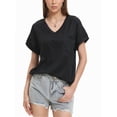 thumbnail image 3 of Women's Short Sleeve V-Neck Shirts Loose Casual Tee T-Shirt, 3 of 6
