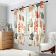thumbnail image 2 of Yayeee Window Curtains Light Filtering 63"x52" Grommet Panel Pair Home Living Room Decor, Red Autumn Leaves, 2 of 7