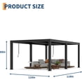 thumbnail image 4 of 10' x 20' Louvered Pergola with Adjustable Roof, Heavy Duty Aluminum-Iron Outdoor Patio Gazebo for Backyard, Waterproof Garden Shelter with Integrated Drainage System, Grey, 4 of 7