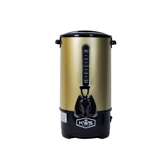 KWS WB-10 9.7L/41Cups Commercial Heat Insulated Water Boiler and Warmer Stainless Steel (Gold)