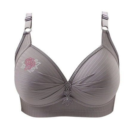 Baodmurt Bras for Women Lounge & Sleep Underwire Lingerie  Underwear  Grey 40BC