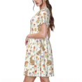 thumbnail image 2 of Disketp Happy Easter para Vestido de Manga Corta para Mujeres, Vestidos de Verano para Mujeres, Casual y Holgado para la Playa, 2 of 6