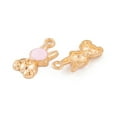 thumbnail image 3 of Light Gold Plated Alloy Enamel Pendants Cadmium Free Lead Free Rabbit Charm Mixed Color 18x8.5x3mm Hole: 2mm, 3 of 4