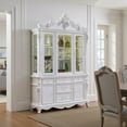 thumbnail image 6 of Zenie Buffet Cabinet and Hutch, Classic Carved Details, White Solid Wood, 6 of 7