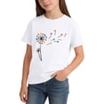 thumbnail image 4 of DJDLJWCJ Teen Girl T Shirts, Summer T Shirts for Girls Cute Printed Lightweight Fashion Tops Girls Short Sleeve Shirts Kids Summer Tops White 6-8 T, 4 of 5