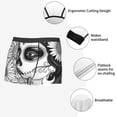 thumbnail image 3 of Fotbe Floral Sugar Skull Portrait Calzoncillos Tipo Boxer con Bolsa de Soporte Total para Hombre, X-Temp Fresco, Transpirable y de Secado Rápido-XX-Large, 3 of 5