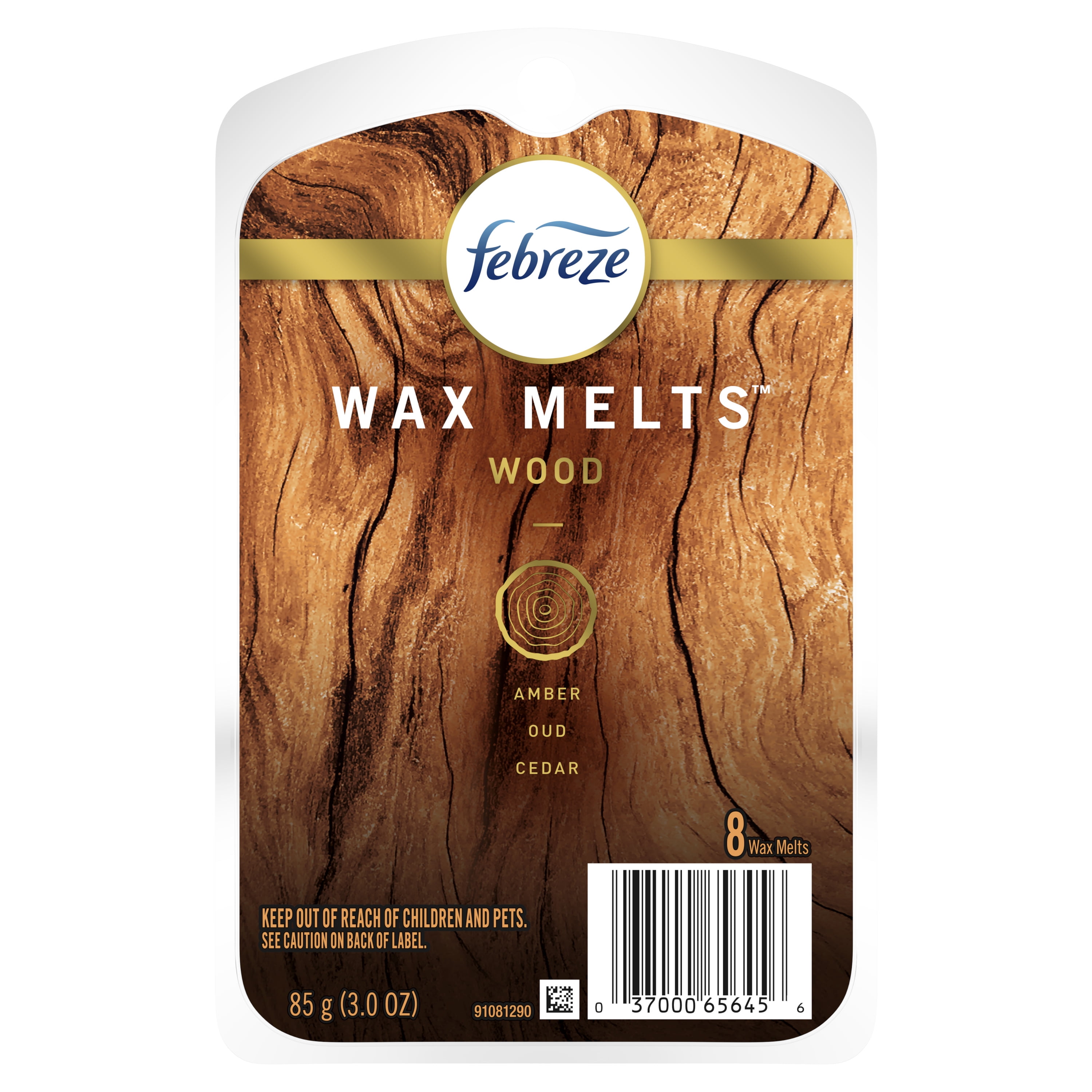 Febreze OdorEliminating Wax Melt Air Freshener Refills, Wood, 8 ct