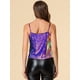 thumbnail image 5 of INSPIRE CHIC Camisola Brillante Con Lentejuelas Del Día De San Patricio Para Mujer Club Party Sparkle Cami Top Azul púrpura XL, 5 of 6