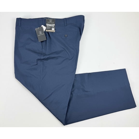 PGA Tour Golf Pants Navy Blue Size 42x32 Flat Front Mens Stretch UPF 50