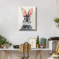 thumbnail image 6 of Kids Room Decor Bunny Decor Wall Art Blue Gray Cute Rabbit Poster Picture Canvas Print Girls Baby Wall Decorations 1 Panel Nursery Decor Artwork Framed Wall Art Ready to Hang 12" Wx16 H, 6 of 6