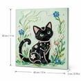 thumbnail image 3 of Pearl Diamond Art Cat 15 X 11 X 0.5 Inch Framed Diamond Art Kit Wall Art for Home Decor Cat Gifts for Cat Lovers Diy Handcraft Wall Decoration for Living Room 1 Pack, 3 of 6