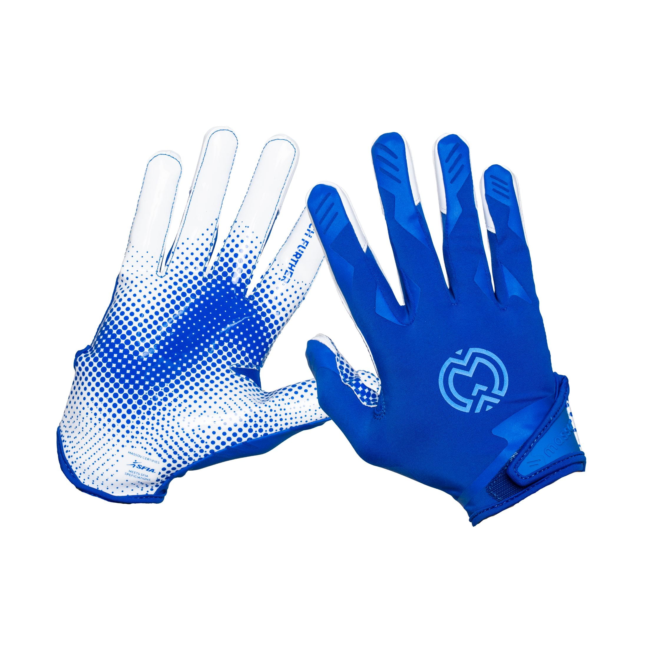 Massov VPRO3 Youth Football Glove, Child Receiver Glove, Royal, Medium