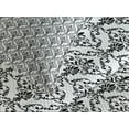 thumbnail image 4 of Ambesonne Damask Quilted Bedspread Set 3 Pcs, Ornate Style Foliage, King Size, Black White, 4 of 5