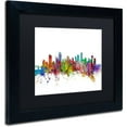 thumbnail image 2 of Trademark Fine Art "Vancouver Canada Skyline" Canvas Art by Michael Tompsett Black Matte, Black Frame, 2 of 4