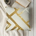thumbnail image 3 of YINGXI  White and Gold Throw Pillow Covers Geometric Pillow Cases Square Decorative Cushion Covers for Sofa Couch Outdoor 20x20in, 3 of 5