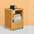 thumbnail image 5 of MoNiBloom Bamboo 1 Drawer Nightstands, Modern Beside Table Storage Cabinet, Natural, for Bedroom, 5 of 10