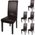 thumbnail image 1 of 4 6 Dining Chair Covers,Stretch Removable Washable Dining Chair Protector Cover, Waterproof Pu Leather 6 Pack, 1 of 7