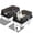 Black-2P, variant on Jumbo Cat Litter Box Stainless Steel - Extra Large Open Top for Big Cats, High Sides Reduce Scatter, Non Stick & Leak Proof, Easy Clean w/Scoop & Mat