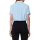 thumbnail image 3 of INSPIRAR CHIC Body de Mujer con Botones, Cuello, Manga Corta, Leotardo de Oficina, Camisa Superior, Talla L, Azul Claro, 3 of 4