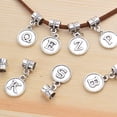 thumbnail image 5 of Aylifu 26pcs Letter Charms Alphabet A - Z Letter Charm Pendants with Bail Beads for Necklace Bracelets Jewelry Making,Silver, 5 of 7